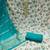 Turquoise roman cotton silk print handwork unstitched dress material