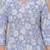 Sky blue floral printed  stright kurta trouser set with printed dupatta