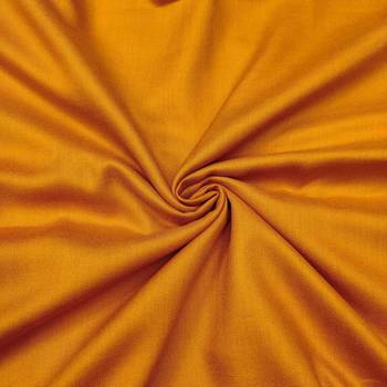 Yellow roman cotton silk print handwork unstitched dress material 4