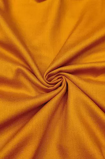 Yellow roman cotton silk print handwork unstitched dress material