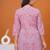 Rani pink floral flared printed kurta