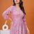 Rani pink floral flared printed kurta