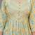 Yellow & green floral flared printed kurta
