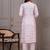 White butta printed  stright kurta trouser set with printed dupatta