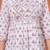 White & lavender butta flared printed kurta