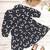 Multi-layered girls frock in crepe fabric with keyhole neck-multi