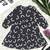 Multi-layered girls frock in crepe fabric with keyhole neck-multi