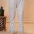 Grey floral printed stright kurta trouser set with printed dupatta