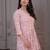 Peach floral flared printed kurta