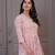 Peach floral flared printed kurta