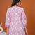 Lavender butta flared printed kurta