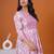 Lavender butta flared printed kurta