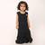 Elegant long sleeve designer dress for girls-black