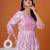 Lavender butta flared printed kurta