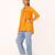 Stylish rayon top gather on chestline for girls - mustard