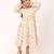Multi-layered girls  frock in printed georgette fabric with elasticated waistline