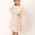 Multi-layered girls  frock in printed georgette fabric with elasticated waistline