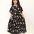 Elegant multi-layered crepe long dress for girls-maroon