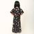Elegant multi-layered crepe long dress for girls-maroon