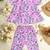 Two-piece girls' set in printed cotton blend fabric with calf-length pajama