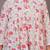 White & red floral printed flared pamplum top