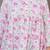 White & pink floral printed flared pamplum top