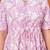 Lavender floral printed flared pamplum top