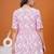 Lavender floral printed flared pamplum top
