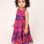 Sleevesless frock for girls. printed chiffon fabric. very soft fabric. fully lined. multi layered.