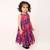 Sleevesless frock for girls. printed chiffon fabric. very soft fabric. fully lined. multi layered.