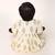 Charming cotton two-piece set for baby girls-cream