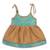 Strap shoulder frock for girls in banarasi and taffeta silk with tassels-multi