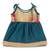 Strap shoulder frock for girls in banarasi and taffeta silk with tassels-multi
