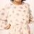 Trendy yet stylish two-piece cotton blend set for baby girls- beige multi