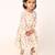 Trendy yet stylish two-piece cotton blend set for baby girls- beige multi