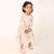 Trendy yet stylish two-piece cotton blend set for baby girls- beige multi