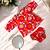 Trendy two-piece cotton blend set for baby girls-red multi