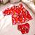 Trendy two-piece cotton blend set for baby girls-red multi