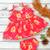 Two-piece girls set in cotton blend fabric with strappy frock and pantie-multi