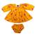 Adorable two-piece full sleeves cotton blend set for baby girls-yellow multi