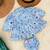 two-piece girls set in printed cotton blend fabric with gathered waistline-multi