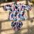 Stylish two-piece cotton blend set for baby girls-blue multi