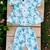 Two-piece girls' set in printed cotton blend fabric with calf-length pajama