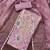 Lavender viscose organza handwork unstitched dress material