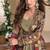 Chiku embroidery & sequins work georgette gown with jacket suit - free size Full Stitched (size upto 42)