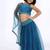 Blue embroidered satin lehenga