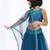 Blue embroidered satin lehenga
