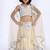 White embroidered cotton silk lehenga