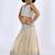 White embroidered cotton silk lehenga
