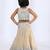 White embroidered cotton silk lehenga